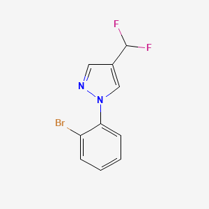 molecular formula C10H7BrF2N2 B2366007 1-(2-Bromophenyl)-4-(difluoromethyl)pyrazole CAS No. 2248356-72-9