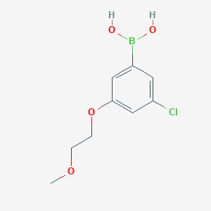 molecular formula C9H12BClO4 B2366010 [3-Chloro-5-(2-methoxyethoxy)phenyl]boronic acid CAS No. 2096335-62-3