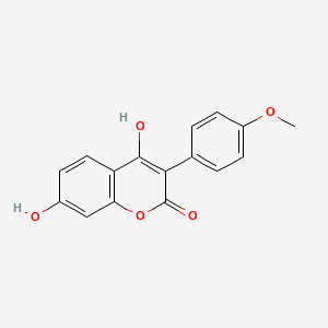 molecular formula C16H12O5 B2366014 4,7-dihidroxi-3-(4-metoxifenil)-2H-cromen-2-ona CAS No. 42345-56-2