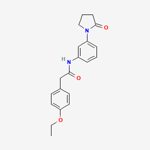 molecular formula C20H22N2O3 B2366024 2-(4-乙氧苯基)-N-(3-(2-氧代吡咯烷-1-基)苯基)乙酰胺 CAS No. 941993-29-9