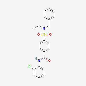 molecular formula C22H21ClN2O3S B2366034 4-(N-benzyl-N-ethylsulfamoyl)-N-(2-chlorophenyl)benzamide CAS No. 864939-50-4