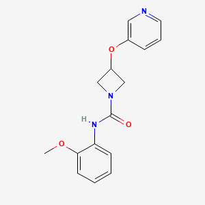 molecular formula C16H17N3O3 B2366040 N-(2-甲氧基苯基)-3-(吡啶-3-氧基)氮杂环丁烷-1-甲酰胺 CAS No. 1903058-33-2