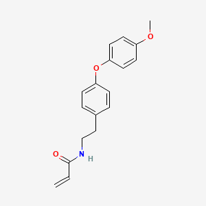 molecular formula C18H19NO3 B2366049 N-[2-[4-(4-Methoxyphenoxy)phenyl]ethyl]prop-2-enamide CAS No. 2305533-35-9
