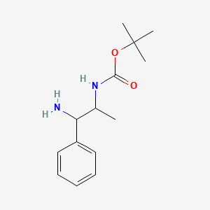 molecular formula C14H22N2O2 B2366056 Tert-butyl (1-amino-1-phenylpropan-2-yl)carbamate CAS No. 1334494-07-3