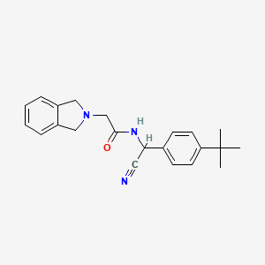 molecular formula C22H25N3O B2366059 N-[(4-tert-butylphenyl)(cyano)methyl]-2-(2,3-dihydro-1H-isoindol-2-yl)acetamide CAS No. 1427725-72-1