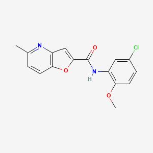 molecular formula C16H13ClN2O3 B2366060 N-(5-chloro-2-methoxyphenyl)-5-methylfuro[3,2-b]pyridine-2-carboxamide CAS No. 942005-65-4