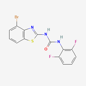 molecular formula C14H8BrF2N3OS B2366102 1-(4-溴苯并[d]噻唑-2-基)-3-(2,6-二氟苯基)脲 CAS No. 1219904-02-5