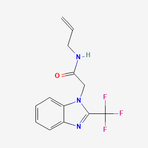 molecular formula C13H12F3N3O B2366137 N-烯丙基-2-[2-(三氟甲基)-1H-1,3-苯并咪唑-1-基]乙酰胺 CAS No. 672950-84-4