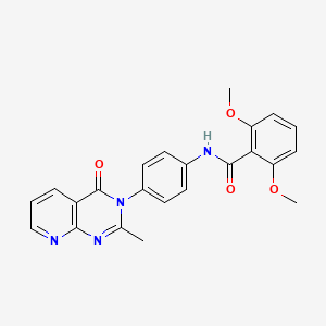 2,6-dimethoxy-N-[4-(2-methyl-4-oxopyrido[2,3-d]pyrimidin-3-yl)phenyl]benzamide