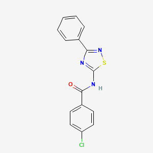 molecular formula C15H10ClN3OS B2366149 4-chloro-N-(3-phenyl-1,2,4-thiadiazol-5-yl)benzamide CAS No. 19922-23-7