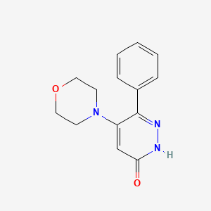 molecular formula C14H15N3O2 B2366154 5-morpholino-6-phenyl-3(2H)-pyridazinone CAS No. 98896-31-2