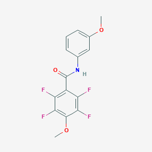molecular formula C15H11F4NO3 B236616 2,3,5,6-tetrafluoro-4-methoxy-N-(3-methoxyphenyl)benzamide 
