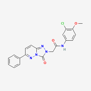 molecular formula C20H16ClN5O3 B2366180 N-(3-chloro-4-methoxyphenyl)-2-{3-oxo-6-phenyl-2H,3H-[1,2,4]triazolo[4,3-b]pyridazin-2-yl}acetamide CAS No. 1251602-29-5