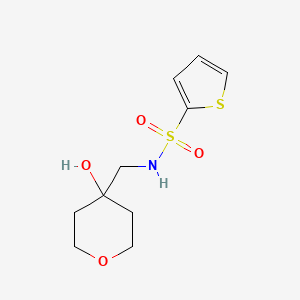 molecular formula C10H15NO4S2 B2366188 N-((4-hydroxytetrahydro-2H-pyran-4-yl)methyl)thiophene-2-sulfonamide CAS No. 1448063-74-8