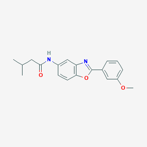 molecular formula C19H20N2O3 B236622 N-[2-(3-methoxyphenyl)-1,3-benzoxazol-5-yl]-3-methylbutanamide 