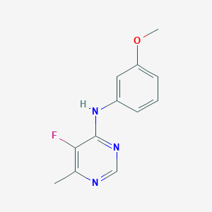 molecular formula C12H12FN3O B2366240 5-Fluoro-N-(3-methoxyphenyl)-6-methylpyrimidin-4-amine CAS No. 2415454-51-0