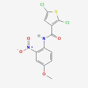 molecular formula C12H8Cl2N2O4S B2366270 2,5-dichloro-N-(4-methoxy-2-nitrophenyl)thiophene-3-carboxamide CAS No. 393838-53-4