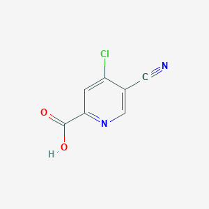 molecular formula C7H3ClN2O2 B2366285 Acide 4-chloro-5-cyanopyridine-2-carboxylique CAS No. 1256824-14-2