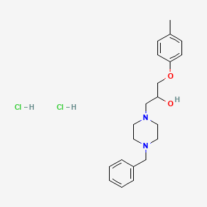 molecular formula C21H30Cl2N2O2 B2366287 1-(4-Benzylpiperazin-1-yl)-3-(p-tolyloxy)propan-2-ol dihydrochloride CAS No. 54414-75-4