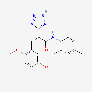 molecular formula C20H23N5O3 B2366289 3-(2,5-二甲氧基苯基)-N-(2,4-二甲基苯基)-2-(2H-四唑-5-基)丙酰胺 CAS No. 483995-26-2