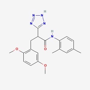 molecular formula C20H23N5O3 B2366289 3-(2,5-dimethoxyphenyl)-N-(2,4-dimethylphenyl)-2-(2H-tetrazol-5-yl)propanamide CAS No. 483995-26-2