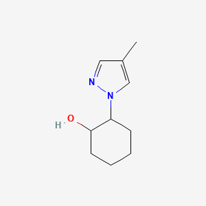 molecular formula C10H16N2O B2366290 2-(4-methyl-1H-pyrazol-1-yl)cyclohexan-1-ol CAS No. 1178190-34-5