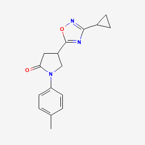 4-(3-Cyclopropyl-1,2,4-oxadiazol-5-yl)-1-(4-methylphenyl)pyrrolidin-2-one