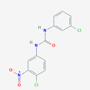 molecular formula C13H9Cl2N3O3 B2366309 1-(4-氯-3-硝基苯基)-3-(3-氯苯基)脲 CAS No. 574724-12-2