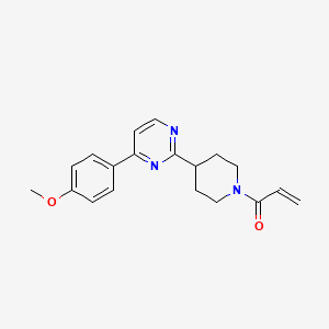 molecular formula C19H21N3O2 B2366320 1-{4-[4-(4-Methoxyphenyl)pyrimidin-2-yl]piperidin-1-yl}prop-2-en-1-one CAS No. 2094815-14-0
