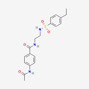 4-acetamido-N-(2-(4-ethylphenylsulfonamido)ethyl)benzamide