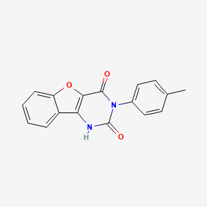 molecular formula C17H12N2O3 B2366339 3-(4-甲基苯基)-1H-苯并呋喃[3,2-d]嘧啶-2,4-二酮 CAS No. 895791-91-0