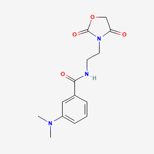 3-(dimethylamino)-N-(2-(2,4-dioxooxazolidin-3-yl)ethyl)benzamide