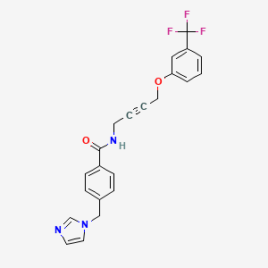 4-((1H-imidazol-1-yl)methyl)-N-(4-(3-(trifluoromethyl)phenoxy)but-2-yn-1-yl)benzamide