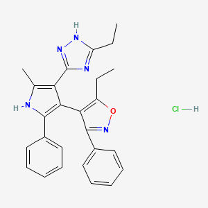 5-ethyl-4-(4-(5-ethyl-4H-1,2,4-triazol-3-yl)-5-methyl-2-phenyl-1H-pyrrol-3-yl)-3-phenylisoxazole hydrochloride
