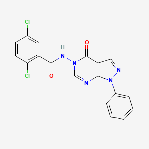 2,5-dichloro-N-(4-oxo-1-phenyl-1H-pyrazolo[3,4-d]pyrimidin-5(4H)-yl)benzamide