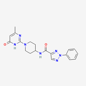 N-(1-(4-methyl-6-oxo-1,6-dihydropyrimidin-2-yl)piperidin-4-yl)-2-phenyl-2H-1,2,3-triazole-4-carboxamide