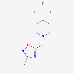 3-Methyl-5-((4-(trifluoromethyl)piperidin-1-yl)methyl)-1,2,4-oxadiazole