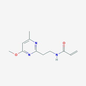 molecular formula C11H15N3O2 B2366383 N-[2-(4-Methoxy-6-methylpyrimidin-2-yl)ethyl]prop-2-enamide CAS No. 2361657-33-0