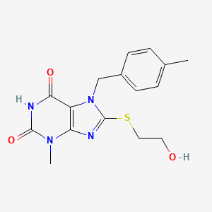 8-((2-hydroxyethyl)thio)-3-methyl-7-(4-methylbenzyl)-1H-purine-2,6(3H,7H)-dione