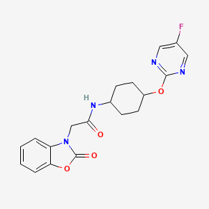 N-((1r,4r)-4-((5-fluoropyrimidin-2-yl)oxy)cyclohexyl)-2-(2-oxobenzo[d]oxazol-3(2H)-yl)acetamide