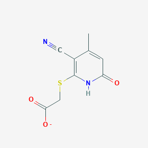 molecular formula C9H7N2O3S- B236639 [(3-Cyano-4-methyl-6-oxo-1,6-dihydropyridin-2-yl)thio]acetic acid CAS No. 134616-73-2