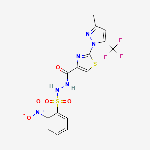N'-({2-[3-methyl-5-(trifluoromethyl)-1H-pyrazol-1-yl]-1,3-thiazol-4-yl}carbonyl)-2-nitrobenzenesulfonohydrazide