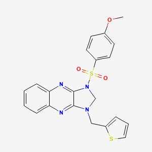 1-((4-methoxyphenyl)sulfonyl)-3-(thiophen-2-ylmethyl)-2,3-dihydro-1H-imidazo[4,5-b]quinoxaline