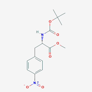 molecular formula C15H20N2O6 B023664 (S)-甲基 2-((叔丁氧羰基)氨基)-3-(4-硝基苯基)丙酸酯 CAS No. 65615-89-6