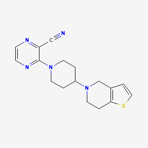 3-[4-(6,7-Dihydro-4H-thieno[3,2-c]pyridin-5-yl)piperidin-1-yl]pyrazine-2-carbonitrile