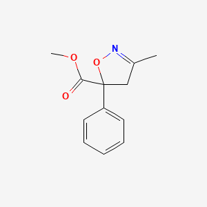 molecular formula C12H13NO3 B2366460 3-甲基-5-苯基-4H-1,2-恶唑-5-羧酸甲酯 CAS No. 2365419-51-6