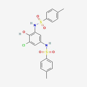 molecular formula C20H19ClN2O5S2 B2366463 N-[3-氯-4-羟基-5-[(4-甲基苯基)磺酰氨基]苯基]-4-甲基苯磺酰胺 CAS No. 111726-03-5