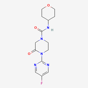 4-(5-Fluoropyrimidin-2-yl)-N-(oxan-4-yl)-3-oxopiperazine-1-carboxamide