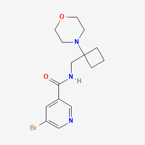 5-Bromo-N-[(1-morpholin-4-ylcyclobutyl)methyl]pyridine-3-carboxamide