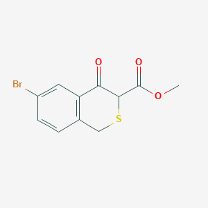molecular formula C11H9BrO3S B2366475 methyl 6-bromo-4-oxo-3,4-dihydro-1H-2-benzothiopyran-3-carboxylate CAS No. 1909337-23-0